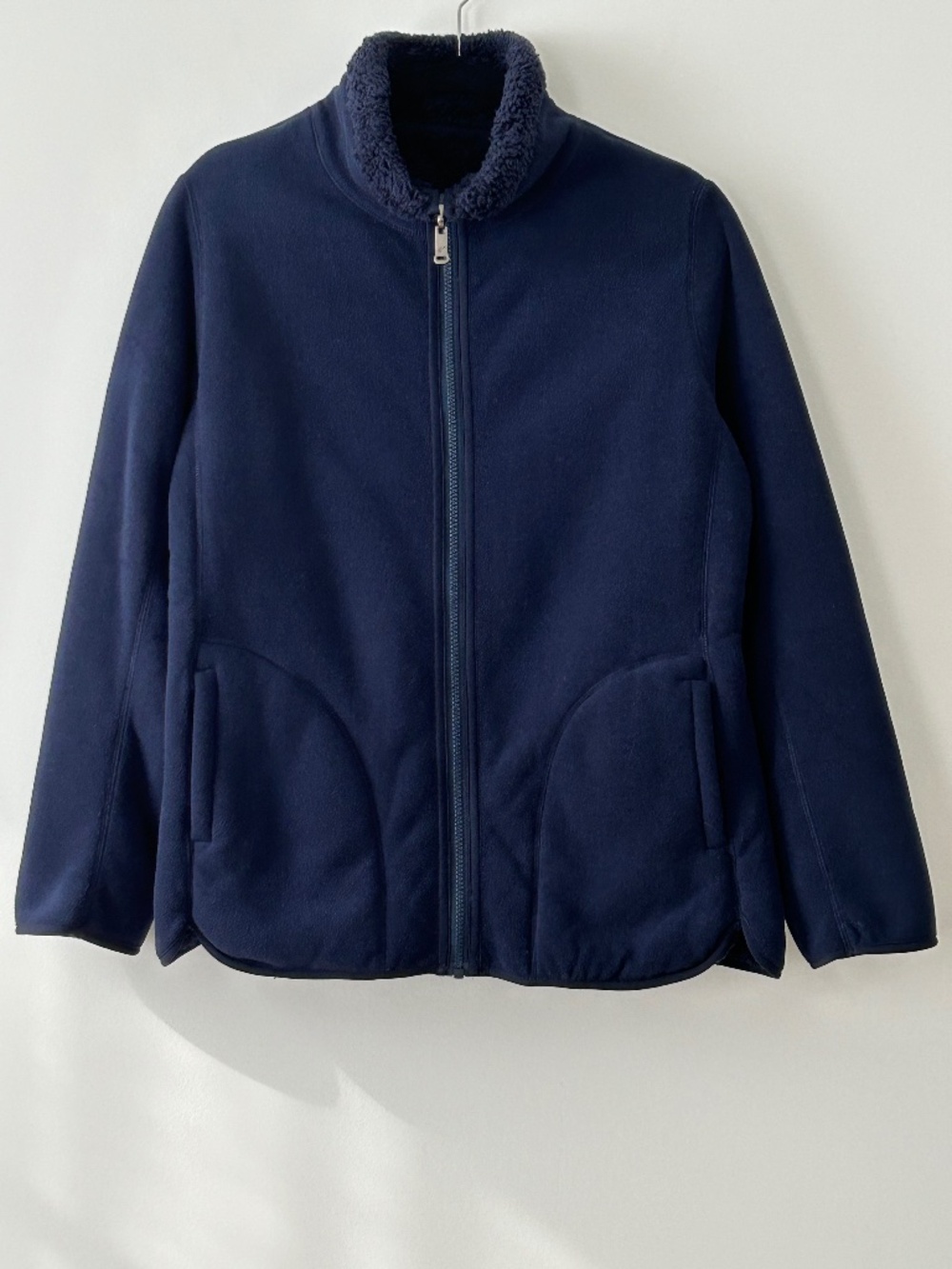 Weatherproof Navy Blue Reversible Fleece & Sherpa Jacket